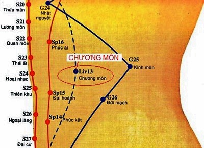 Huyệt Chương Môn - Y CỔ TRUYỀN