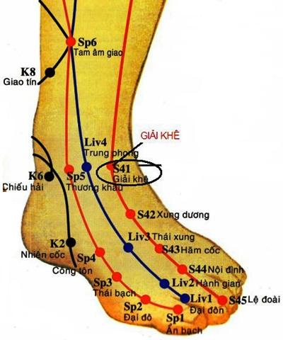 Huyệt Giải Khê - Y CỔ TRUYỀN