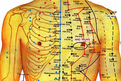 Huyệt Nhũ Trung - Y CỔ TRUYỀN