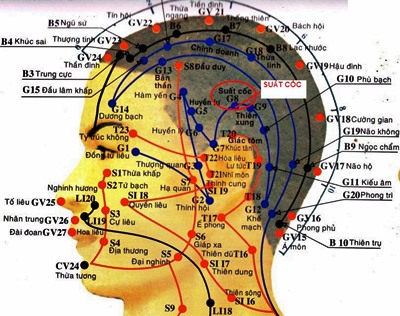 Huyệt Suất Cốc - Y CỔ TRUYỀN