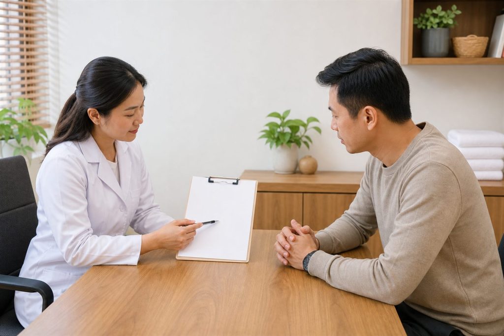 Tư vấn an toàn trước khi mát xa cơ thể